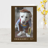 Cowboy Late Birthday Card Karte (Gelbe Blume)