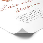 Cowboy - Late night diapers game Poster (Ecke)