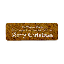 Cowboy Leather Holiday Address Labels