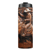 Cowboy Leather Look Brown Pferd