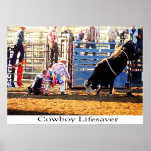 Cowboy-Lebensretter Poster