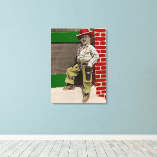 Cowboy Leinwanddruck (Insitu (Holzboden))
