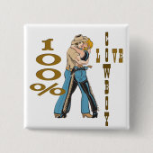 Cowboy-Liebe Button (Vorderseite)
