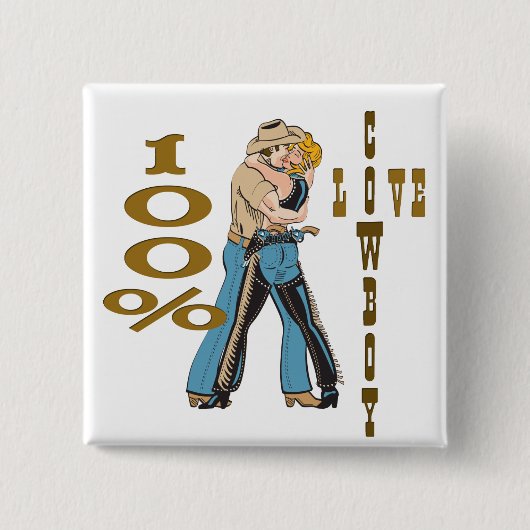Cowboy-Liebe Button (Vorderseite)
