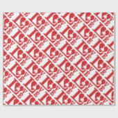 Cowboy Liebe, ich Liebe Cowboys Geschenkpapier (Flach)