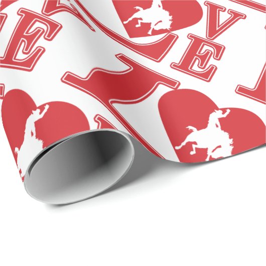 Cowboy Liebe, ich Liebe Cowboys Geschenkpapier (Rolleneckpunkt)