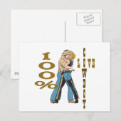 Cowboy-Liebe Postkarte (Vorne/Hinten)