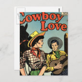 Cowboy-Liebe Postkarte (Vorne/Hinten)