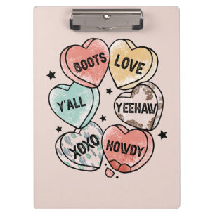Cowboy Liebe - Western Herz Klemmbrett