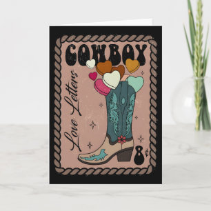 Cowboy-Liebesbrief, Retro-Valentinstag, Howdy West Karte