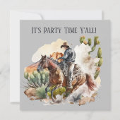 Cowboy-Liebhaber des coolen Westerns Einladung (Vorderseite)