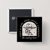 Cowboy-Liebhaber Western Dunkle Romantik Button (Vorne & Hinten)