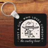 Cowboy-Liebhaber Western Dunkle Romantik Schlüsselanhänger (Vorderseite)