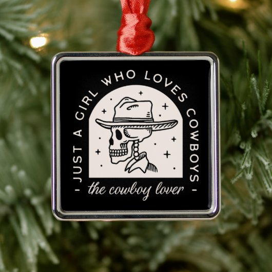 Cowboy Liebhaber Western Dunkle Romantik schwarz Ornament Aus Metall (Baum)