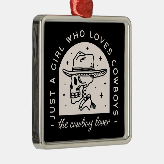 Cowboy Liebhaber Western Dunkle Romantik schwarz Ornament Aus Metall (Rechts)