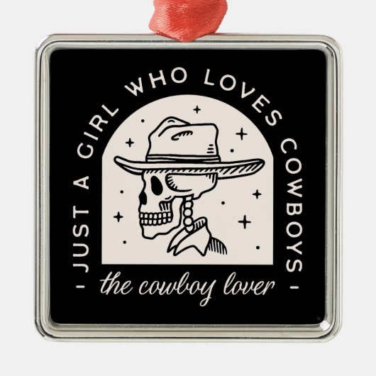 Cowboy Liebhaber Western Dunkle Romantik schwarz Ornament Aus Metall (Vorne)