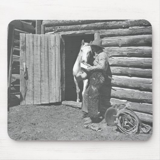 Cowboy liest einen Brief. Mousepad (Vorne)