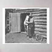 Cowboy liest einen Brief. Poster (Vorne)