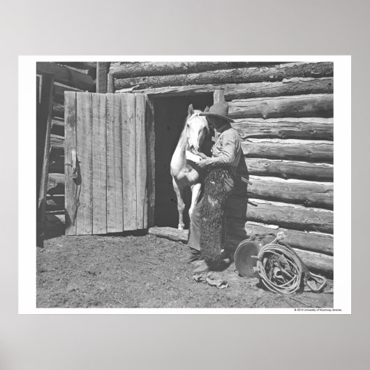 Cowboy liest einen Brief. Poster (Vorne)