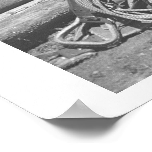 Cowboy liest einen Brief Poster (Ecke)