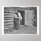 Cowboy liest einen Brief Poster (Vorne)