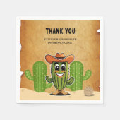 Cowboy Little Cactie Cactus Baby Shower Serviette (Vorderseite)