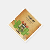 Cowboy Little Cactie Cactus Baby Shower Serviette (Ecke)