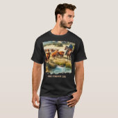 Cowboy Live Long Horn Cattle Roundup T-Shirt (Vorne ganz)
