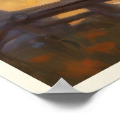 Cowboy Log Kabin Boy's Bedroom Art Poster (Ecke)