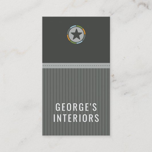 COWBOY-Logo für moderne Einzelsterne Visitenkarte (Vorderseite)