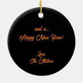 Cowboy & Longhorn Steer Weihnachtsdekoration Keram Keramik Ornament (Hinten)