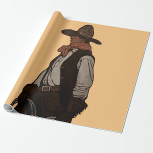 Cowboy Magazine Cover von NC Wyeth Geschenkpapier
