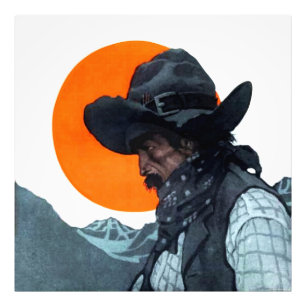 Cowboy Magazine Illustration von NC Wyeth Fotodruck