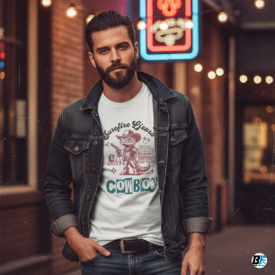 Cowboy-Mann Stylischer Text- Cozy Trendy T-Shirt