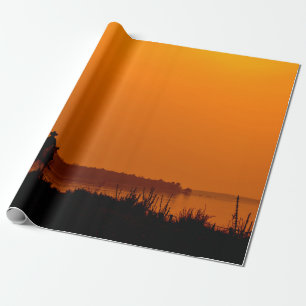 Cowboy Männer reiten bei Sonnenuntergang Vintagen  Geschenkpapier