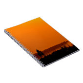 Cowboy Männer reiten bei Sonnenuntergang Vintagen Notizblock (Rechte Seite)