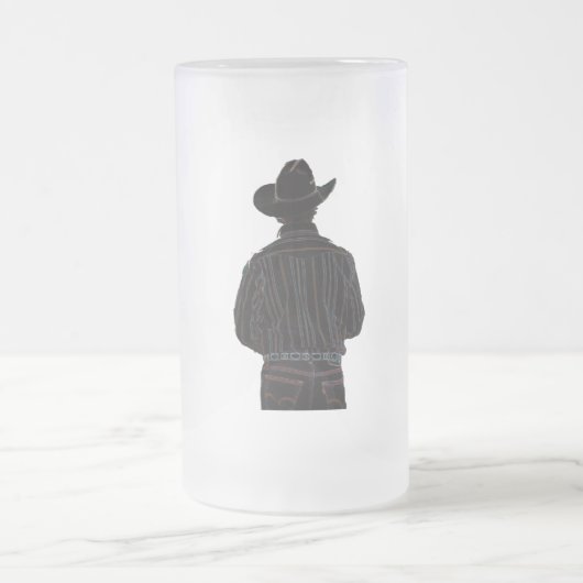 Cowboy Mattglas Bierglas (Mittel)
