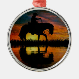 Cowboy Metal Ornament Aus Metall