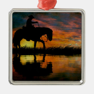 Cowboy Metal Ornament Aus Metall