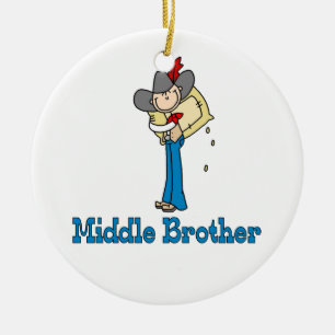 Cowboy Middle Brother Keramikornament