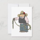 Cowboy mit einer Lasso-Einladung Einladung (Vorderseite)