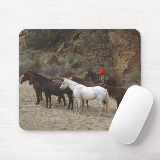 Cowboy mit Herd Mousepad (Mit Mouse)