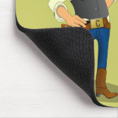 Cowboy mit hübscher Tochter Mousepad (Ecke)