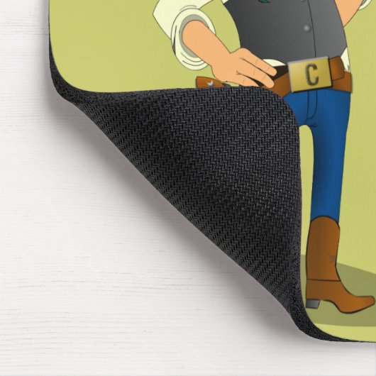 Cowboy mit hübscher Tochter Mousepad (Ecke)