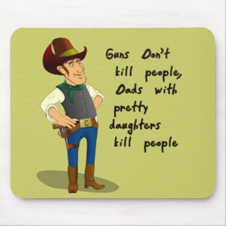 Cowboy mit hübscher Tochter Mousepad