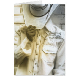 Cowboy mit Hut und Western Shirt Western Card