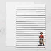 Cowboy mit Lasso Briefpapier (Vorne/Hinten)