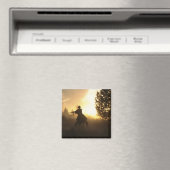 Cowboy mit Lasso in Sunset Magnet (In Situ (Geschirrspüler))