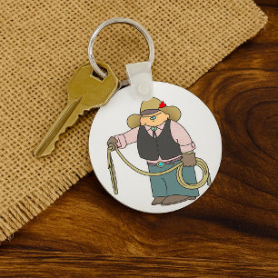 Cowboy mit Lasso-Schlüsselanhänger Schlüsselanhänger