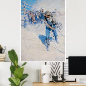 Cowboy mit Pferd, 1904 Poster (Heimbüro)